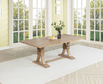 Traditional Solid Wood Rectangular Trestle Dining Table Set With Chairs by Quality Living Furniture