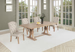 Traditional Solid Wood Rectangular Trestle Dining Table Set With Chairs by Quality Living Furniture