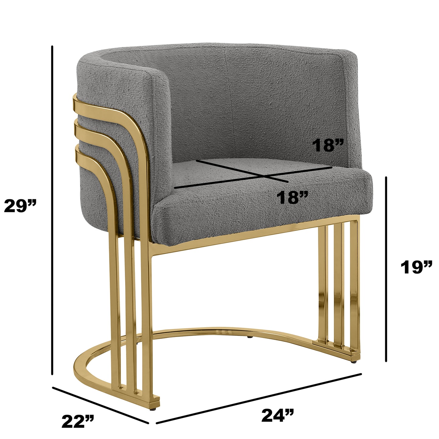 SC020-7, CH020-7, & BS020-7: Modern Teddy Fabric Chairs with Chrome Base
