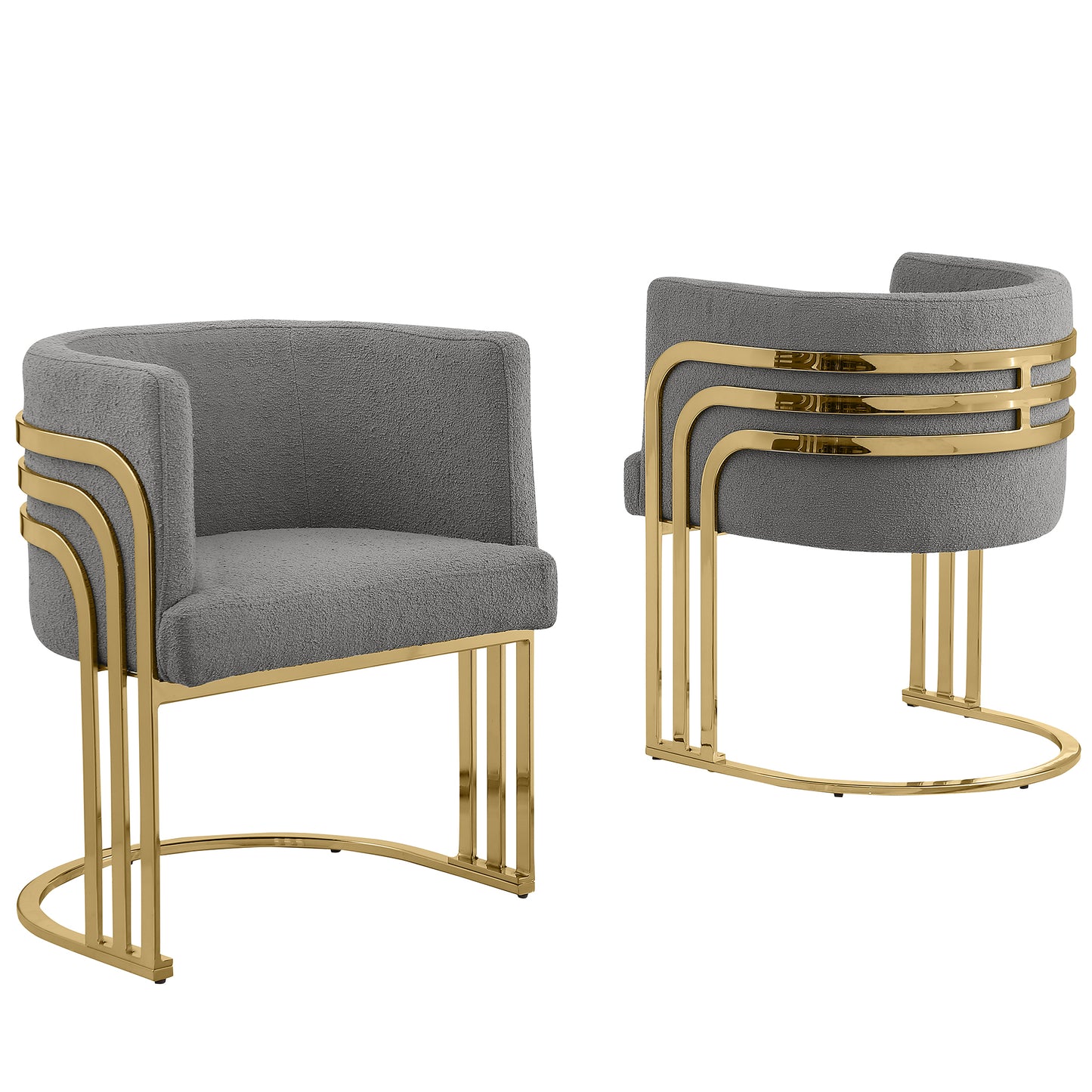 SC020-7, CH020-7, & BS020-7: Modern Teddy Fabric Chairs with Chrome Base