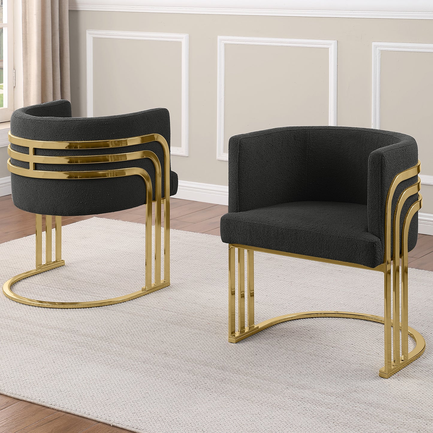 SC020-7, CH020-7, & BS020-7: Modern Teddy Fabric Chairs with Chrome Base