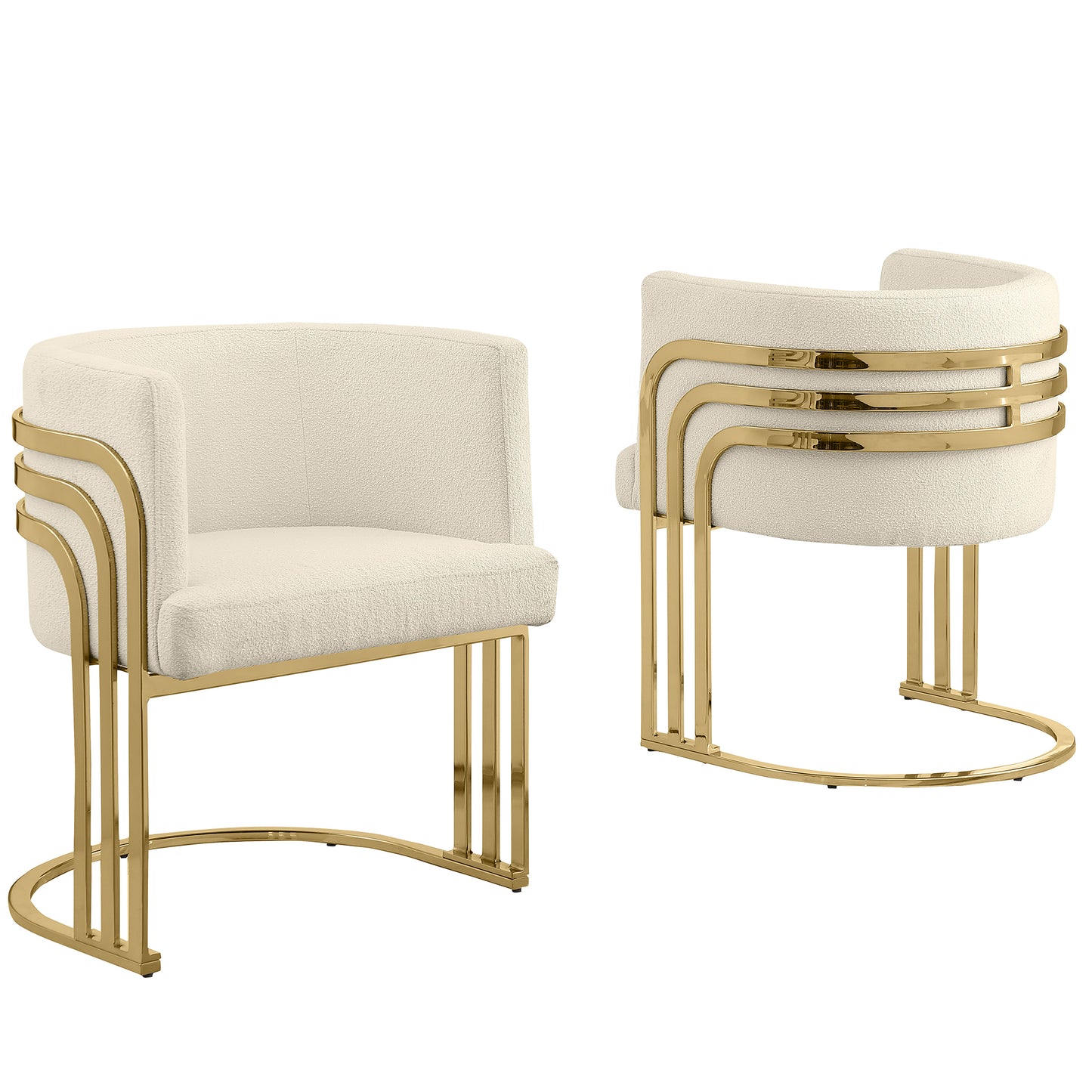 SC020-7, CH020-7, & BS020-7: Modern Teddy Fabric Chairs with Chrome Base