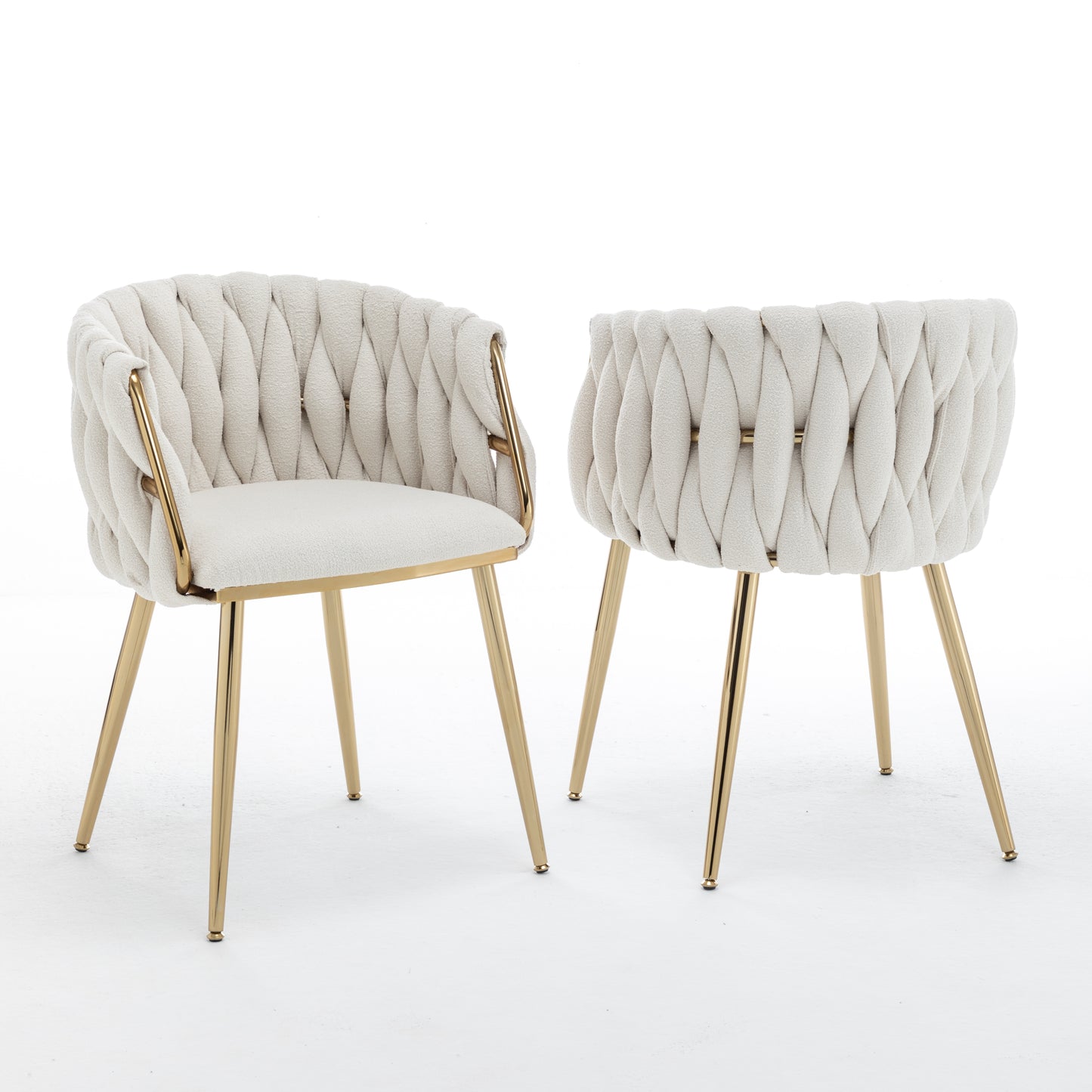 SC265-7, CH265-7, & BS265-7: Braided Barrel Chairs in Boucle Fabric