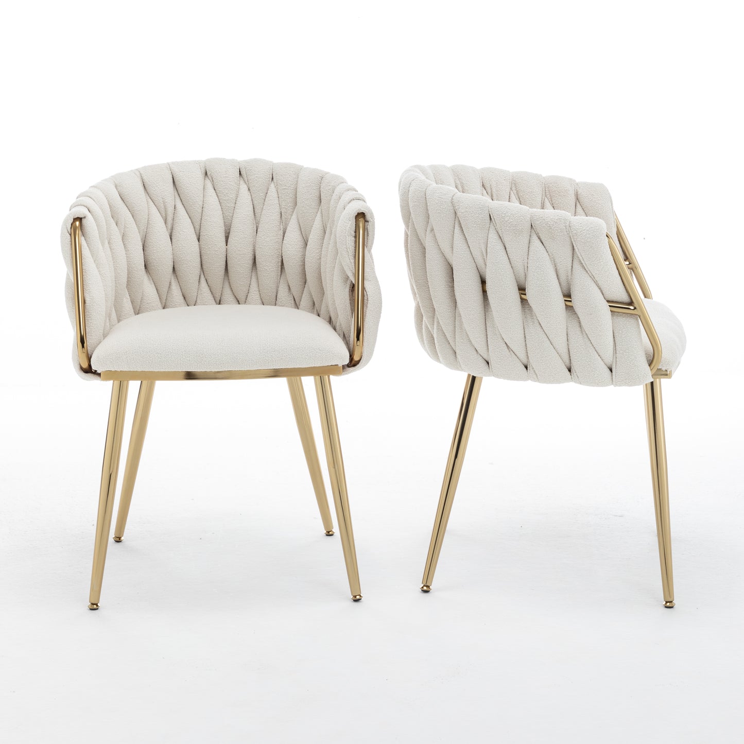 SC265-7, CH265-7, & BS265-7: Braided Barrel Chairs in Boucle Fabric