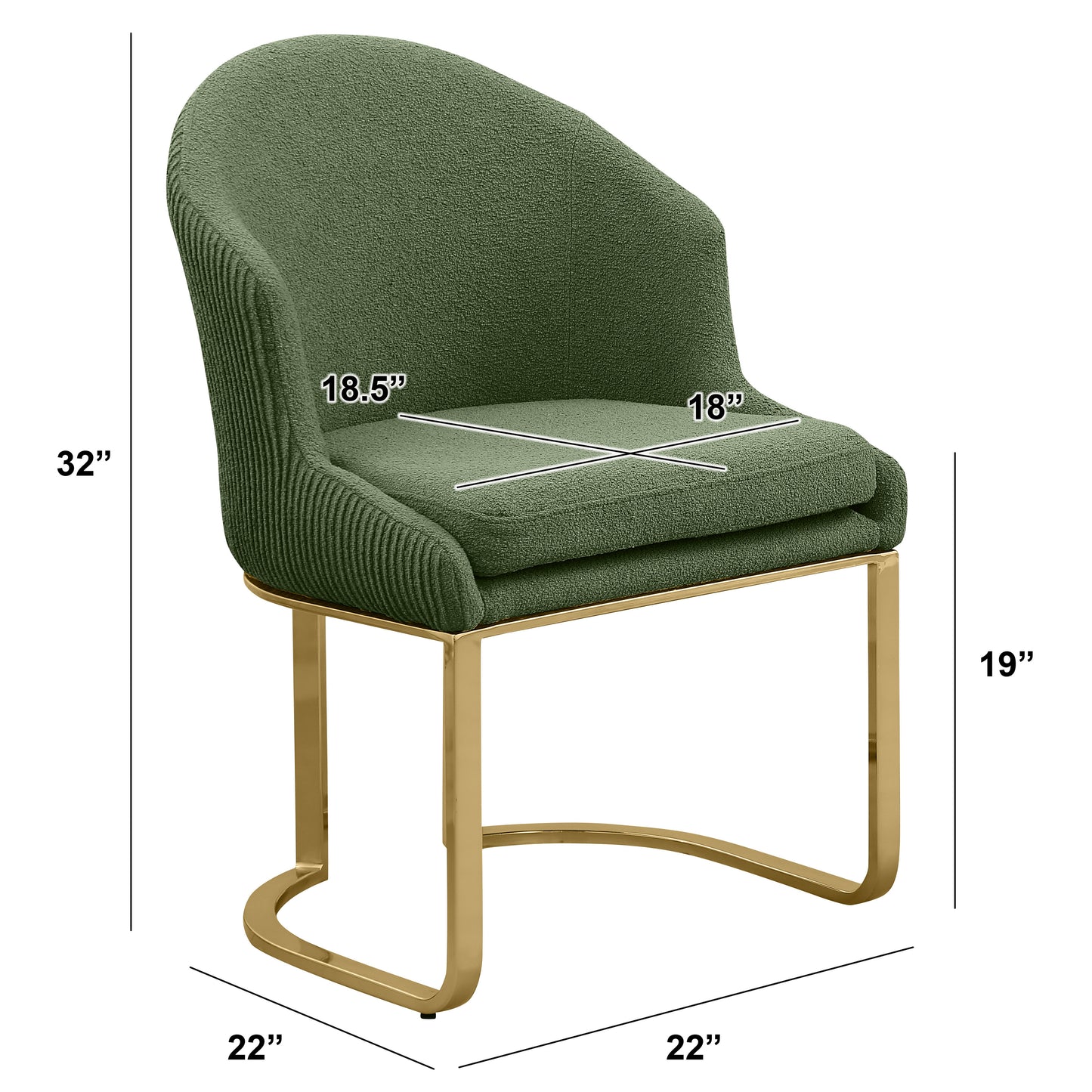 SC370-7, CH370-7, & BS370-7: Modern Teddy Upholstered Chairs with Chrome Finish Legs & Decorative Back Ring Handle (Set of 2)