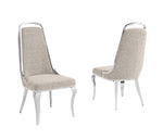 Modern Boucle Dining Chairs with Arched Silver Frame (SC410 - SC413) by Quality Living Furniture