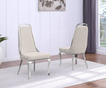 Modern Boucle Dining Chairs with Arched Silver Frame (SC410 - SC413) by Quality Living Furniture