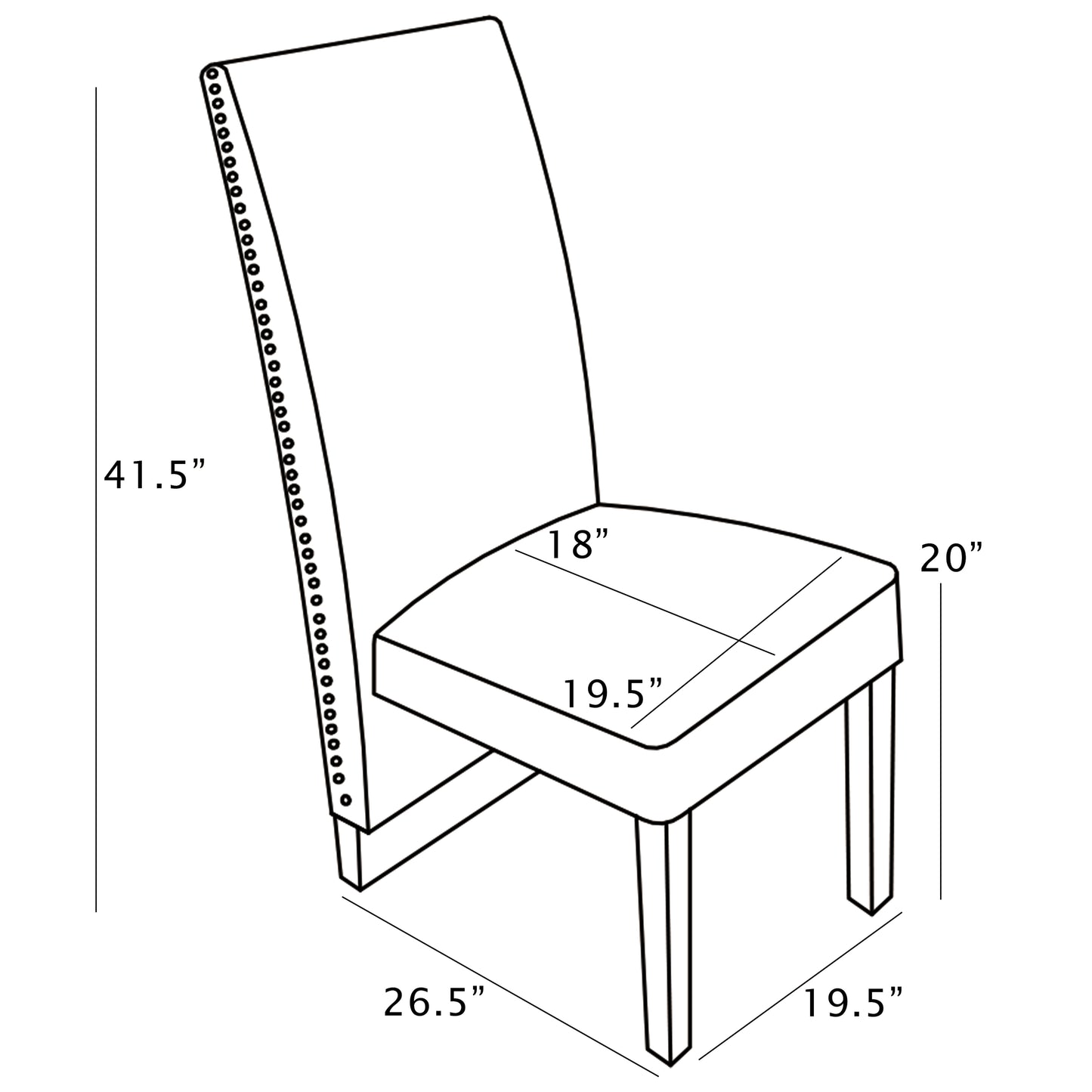 SC560-7, CH560-7, & BS560-7: Modern Upholstered Side Chair Set of 2 - Boucle Fabric - Chrome Legs