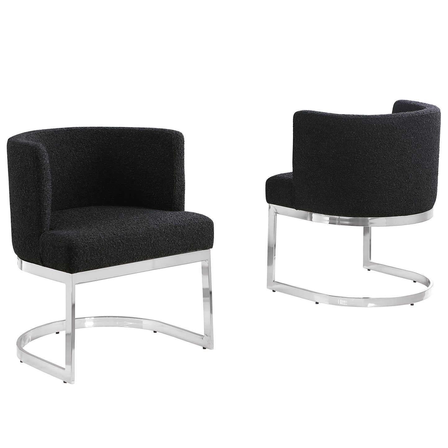 SC90-7 & SC590-7: Velvet Side Chair with Chrome Finish Legs (Set of 1)