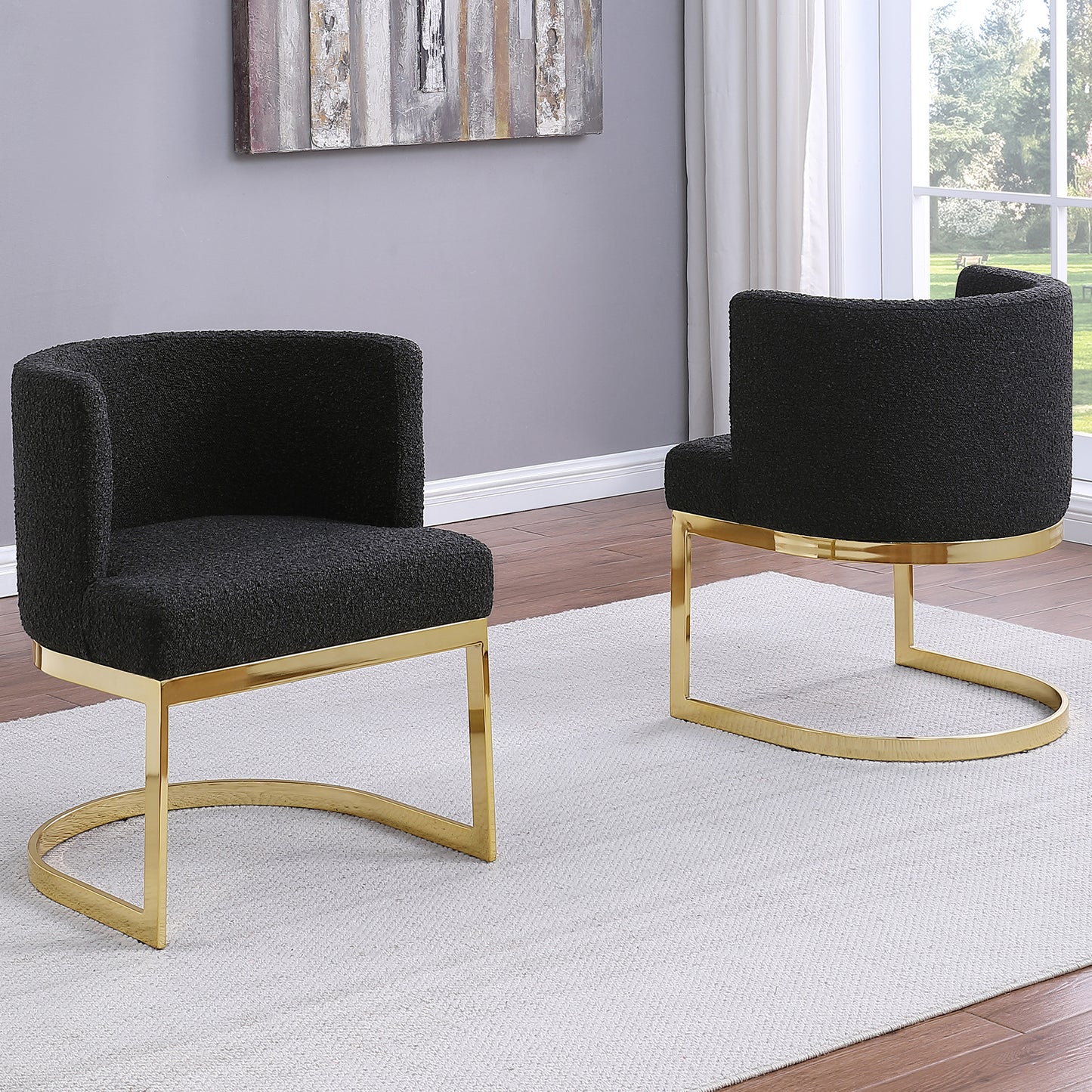 SC90-7 & SC590-7: Velvet Side Chair with Chrome Finish Legs (Set of 1)