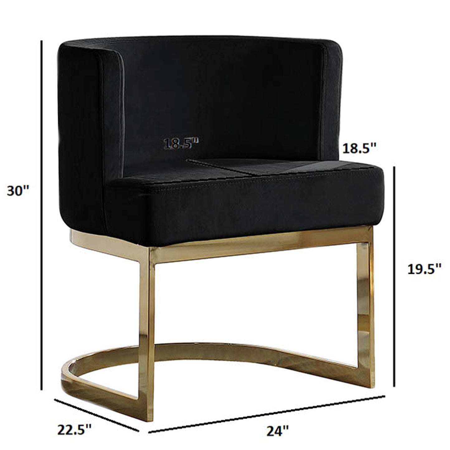 SC90-7 & SC590-7: Velvet Side Chair with Chrome Finish Legs (Set of 1)