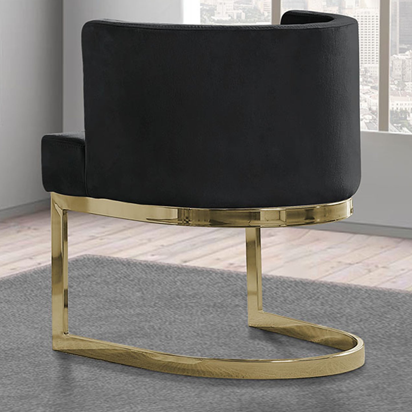 SC90-7 & SC590-7: Velvet Side Chair with Chrome Finish Legs (Set of 1)