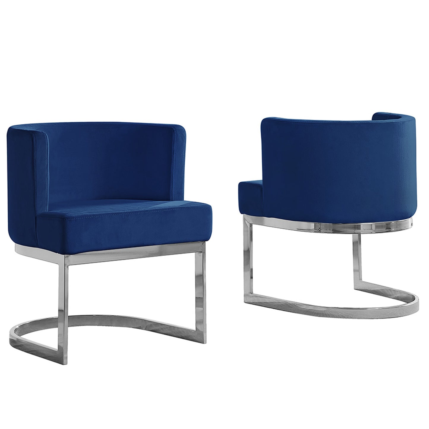 SC90-7 & SC590-7: Velvet Side Chair with Chrome Finish Legs (Set of 1)