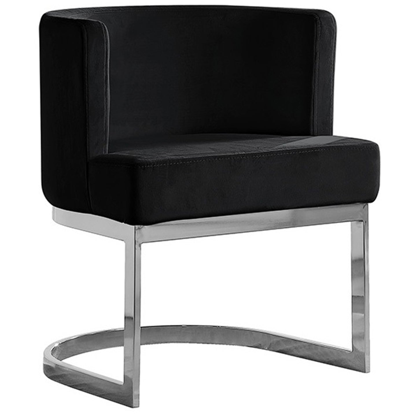 SC90-7 & SC590-7: Velvet Side Chair with Chrome Finish Legs (Set of 1)