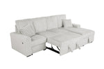 Corduroy Sectional with Pull Out Bed, Storage, and Drop-Down Table (SE40-2) by Quality Living Furniture