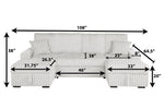 Corduroy Sectional with Pull Out Bed, Storage, and Drop-Down Table (SE40-2) by Quality Living Furniture