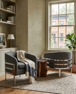 Luxury Statement Armchair with Teddy Fabric and Open Silver Metal Base (AC280 - AC282) by Quality Living Furniture