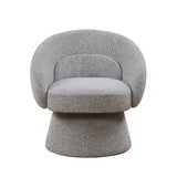 Swivel Barrel Accent Chair with Teddy Boucle Upholstery (AC300-2) by Quality Living Furniture