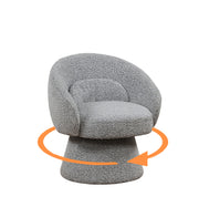 Swivel Barrel Accent Chair with Teddy Boucle Upholstery (AC300-2) by Quality Living Furniture
