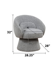 Swivel Barrel Accent Chair with Teddy Boucle Upholstery (AC300-2) by Quality Living Furniture