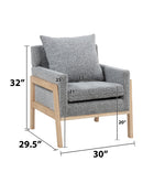 Lounge Arm Chair with Teddy Boucle Upholstery (AC310-2) by Quality Living Furniture