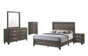 Anastasia Bedroom Sets - Modern Wood-Grain Finish