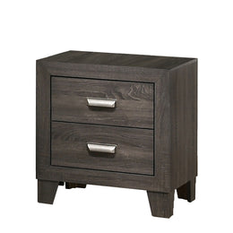 Anastasia 2-Drawer Nightstand - Modern Wood-Grain Finish