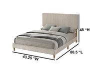 Corduroy Panel Bed Frame (B10-2)