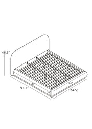 Chunky Bouclé Upholstered Platform Bed Frame
