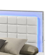 B750 Modern High-Gloss White Bedroom Collection with Integrated LED Lighting