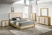 B780 Nordic Oasis Modern Two-Tone Chest, Scandinavian Natural Wood & White Tall Bedroom Dresser