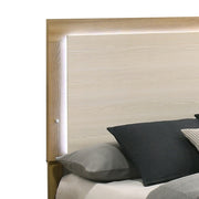 B780 Scandinavian Two Tone Natural Oak and White Bedroom Collection with LED Headboard