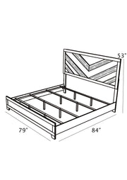 Traditional Rustic Gray Wood Grain Bedroom Set with Black Accents (B790) by Quality Living Furniture
