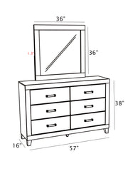 Traditional Rustic Gray Wood Grain Dresser & Chest with Black Accents (B790) by Quality Living Furniture