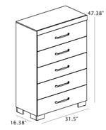 Rustic Gray Wood Bedroom Set with Reading Lights, Dresser, Mirror, Chest, and Nightstands (B820) by Quality Living Furniture