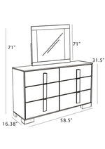 Rustic Gray Wood Bedroom Set with Reading Lights, Dresser, Mirror, Chest, and Nightstands (B820) by Quality Living Furniture