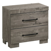 Rustic Gray Wood Nightstand with USB-A Charging Ports (B820) by Quality Living Furniture