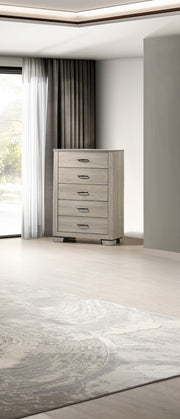 B830 Modern Farmhouse Greige Rustic Oak Bedroom Collection