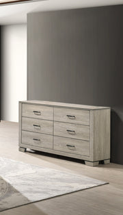 B830 Modern Farmhouse Greige Rustic Oak Bedroom Collection