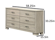 B830 Modern Farmhouse Greige Rustic Oak Bedroom Collection