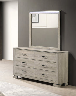 B830 Modern Farmhouse Greige Rustic Oak Bedroom Collection by Quality Living Furniture