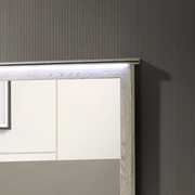 LED Lighted Grey-Beige Wood Dresser with Mirror & Chest (B830) by Quality Living Furniture