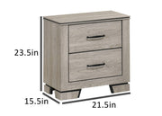 B830 Modern Farmhouse Greige Rustic Oak Bedroom Collection