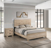 B831 Scandinavian Farmhouse Light Brown Oak Bedroom Collection