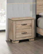 Transitional Natural Wood Nightstand with USB Charging Ports (B831) by Quality Living Furniture