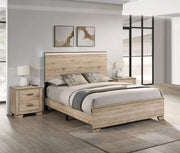 B831 Scandinavian Farmhouse Light Brown Oak Bedroom Collection