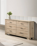 LED Lighted Natural Wood Dresser with Mirror and Chest (B831) by Quality Living Furniture