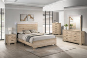 B831 Scandinavian Farmhouse Light Brown Oak Bedroom Collection