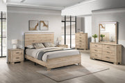 B831 Scandinavian Farmhouse Light Brown Oak Bedroom Collection
