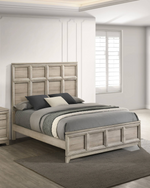 Traditional Weathered Greige Panel Bed with Extra Tall Headboard (B840) by Quality Living Furniture